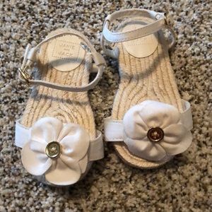Janie & Jack white flower sandals